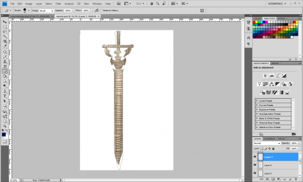 Creation of Where is my golden sword!?: Step 3